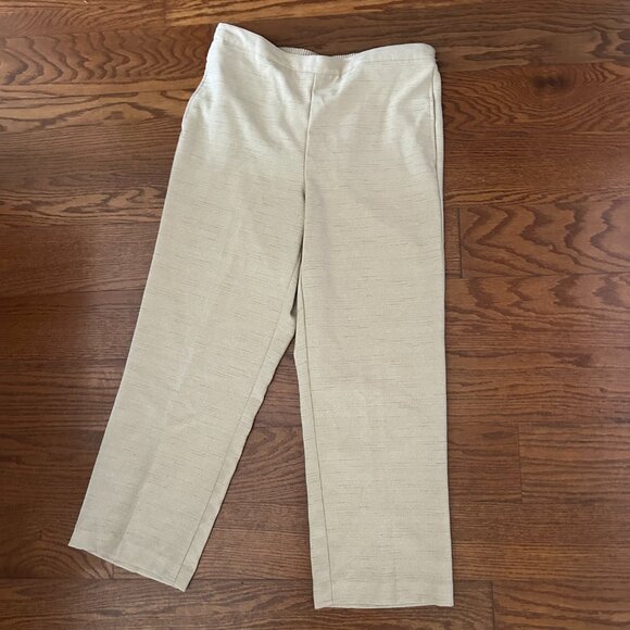 NWT Alfred Dunner Classics Twill Textured Pattern Elastic Waist Pants Size 14 - Picture 3 of 13